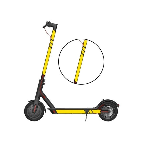Autocollant réfléchissant couleur jaune - Trot Access, boutique spécialisée en accessoires pour trottinette électrique