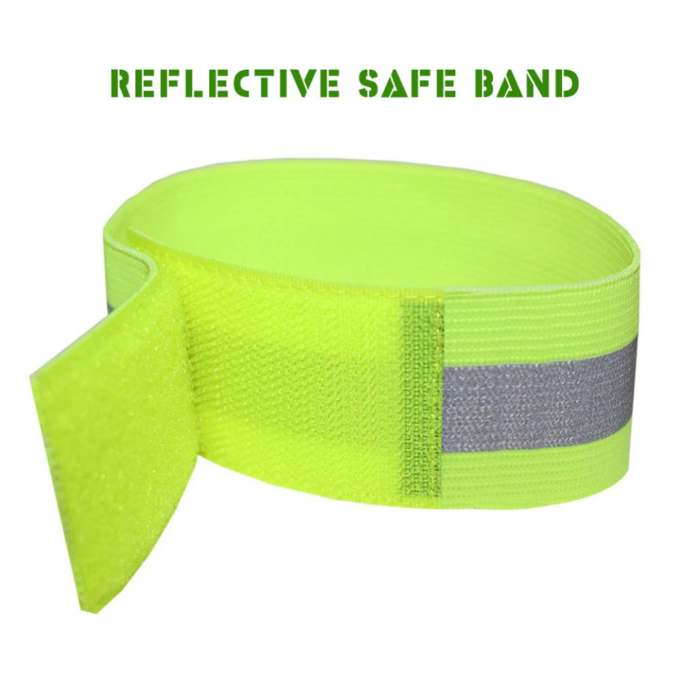 Brassard de sécurité réfléchissant en tissu jaune - Trot Access, boutique spécialisée en accessoires pour trottinette électrique